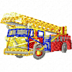 Fire Truck Embroidery Design 8 Fire Truck Embroidery Design 8